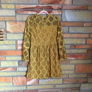 Mustard lace dress
